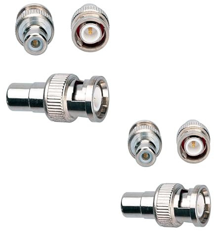 SHANFEILU Adattatore da BNC a RCA maschio a RCA femmina connettore coassiale accoppiatore per telecamera di sorveglianza TV a circuito chiuso DVR Switcher cavo TV, 6 pezzi