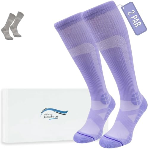 360 RELIEF Bas de Contention Homme et Femme, Chaussettes de Contention | Chaussette de Compression pour Salle De Sport, Voyage, Haltérophilie, Course À Pied, Chaussettes de Maintien