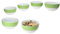 MamboCat Lot de 6 bols verts Variant 14,3 cm I 450 ml I Bol en porcelaine colorée pour 6 personnes I Bols pour salade, céréales, chips, etc. I Vaisselle colorée pour le petit déjeuner, le déjeuner et
