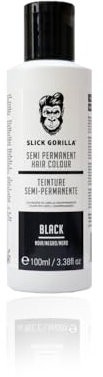 Slick Gorilla Tinte de cabello negro semipermanente vegano y libre de crueldad animal (100 ml, negro)