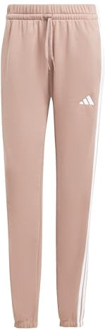adidas Damen Essentials 3-Stripes French Terry Cuffed Pants, Warm Clay/White, XS