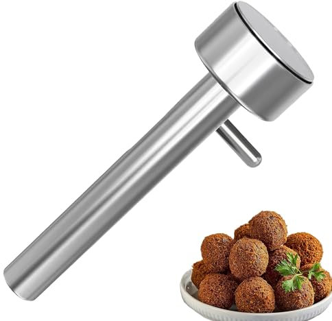 Wowlela Cuchara de Falafel de 4 cm para albóndigas de falafel de acero inoxidable, para deliciosas bolas de falafel y utensilios de cocina