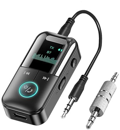 Bluetooth 5.4 Transmitter Receiver- Wireless Aux Bluetooth Adapter 3.5mm Jack, Bluetooth Transmitter for TV/Airplane/Car, Bluetooth Receiver for HiFi/Speaker/Headphones