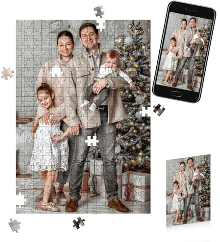 Lifemaison Personalisiertes Foto-Puzzle 300 Teile,Fotopuzzle selbst gestalten,Individuelles Puzzle mit Bild,Gestalte Dein individuelles Fotopuzzle für Geburtstage, Muttertag, Valentinstag & Hochzeiten