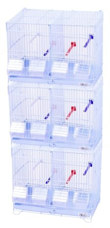 Jaula Metálica de Criar Pájaros con Comedero - Jaula de 3 Pisos Color Aleatorio (DZL304)