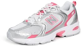 New Balance Donna 530 Argento Metallico/Rosa, Argento Metallizzato/Dragon Berry, 8.5 Women/7 Men