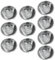 ZOOMIMI Lot de 10 bols en acier inoxydable pour salade et collations, facile à nettoyer, vaisselle pour riz et soupes, outil de cuisine pratique