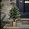Lights4fun 75cm Outdoor Tannenbaum LED Mini Weihnachtsbaum beleuchtet Künstlicher Tannenbaum Außen Deko Weihnachten Christbaum Outdoor