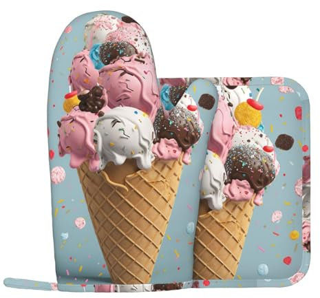 Lot de 2 maniques et maniques en silicone antidérapant résistant à la chaleur pour la cuisine