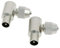 Reulin Coaxial TV Antenna Right-Angle Adapters - Male Connectors, Set of 2