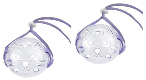 HAPINARY 2pcs Breathable Cat Muzzle for Grooming and Bathing Transparent Anti-bite Cover for Cats Easy to Use Material for Pet Owners