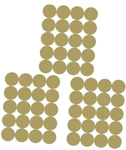 TOYANDONA 3blätter Goldene Punkt Wandsticker Abnehmbare Dot Wanddekor Aufkleber Muster Für Schlafzimmer Kinderzimmer Hotel