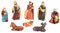 LeeQinersw 8-teiliges Krippenfiguren Set Handbemalt Weihnachten, Weihnachtskrippe Figuren Ornament, Geburt Jesu, klassischen Design für Krippen Weihnachtsdeko, Weihnachts Krippe Zubehör Geschenk