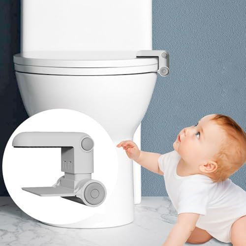 LNOYGN Kindersicheres Toilettenschloss, WC Sicherung Kinder, Klodeckel Kindersicherung Passend für Die Meisten Toiletten, Kein Werkzeug Erforderlich(2 Pack)