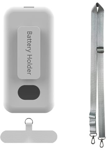Aiyraa Akkuhalterung für Apple Vision Pro, Tragbare Tasche mit Gürtelclip und Schultergurt für VR Headset, Case Weiß