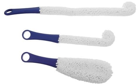 JEWEDECO 3pcs Wine Decanter Brush Decanter Brush for Cleaning Wine Goblets Glasses Flexible Glassware Cleaning Tool