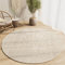 Hearda Japanischer Stil Teppich Rund Reppich Schlafzimmer, Pflegeleicht Innenbereich Runder Teppich Flur, Waschbarer rutschfest, fürs Wohnzimmer, Büro Dekorieren (Schlicht,140cm)