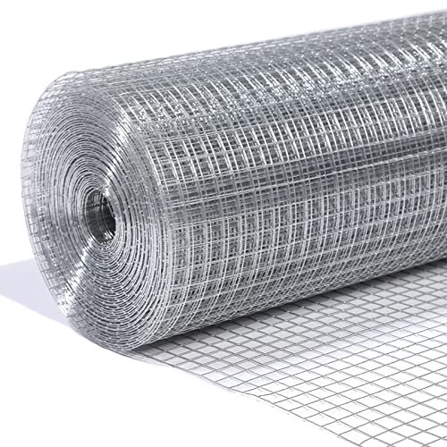 23 GA Gitterrost Verzinkt,1/4 X 1/4 Zoll Quadratische Maschenweite,48 Zoll X 100 Fuß Rostfreie Maschendrahtrolle Für Den Außenbereich Verhindert Das Eindringen Von Mäusen Schlangen Und Nagetieren(1/4i