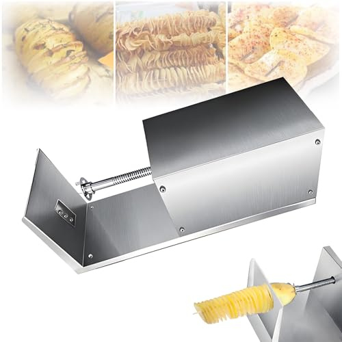 EpyGnom Cortador de Patatas en Espiral electrico de Acero Inoxidable para Crear Chips de Patata Tornado Zanahorias y Verduras espiralizadas para freír o ensaladas