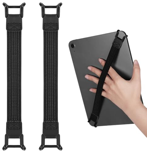 AXFEE Tablet Fingerhalterung Griff Halter,2Stk Tablet Halterung für 8.7-13 | Tragbarer Elastischer Halteband Handschlaufe, Universelles Antidrop-Handhalter für Kind-le/Tablets/Sony/i-Pad