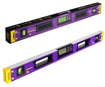 Ermenrich Verk LY80 Digitale Wasserwaage Winkelmesser mit LCD-Bildschirm | 0–360° Magnetisch Neigungssensor, 2 Libellen, ±0,1° Genauigkeit, 4 Messmodi, Hold-Funktion, für Bau, Heimwerken, Holzarbeiten