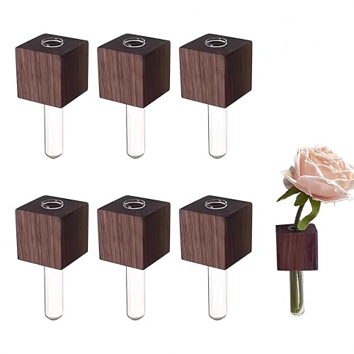 ARYIMYDP 6 Stück Magnetische Vase für Kühlschrank, Mini-Keramikkühlschrankvasen, niedlicher Magnet, Küchenlocker, Dekoration, lustiges Zubehör