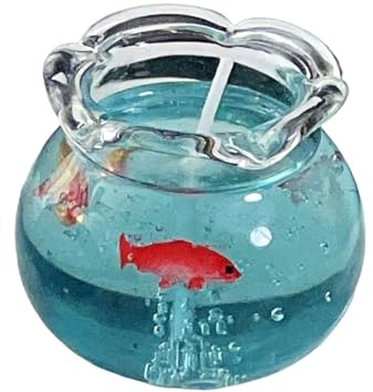 Aquarium-Duftkerzen, langlebiger, dekorativer Kerzenständer, 7,6 cm, Mini-Bubble-Kerze mit weichem, mit niedlichem Design, Akzentbeleuchtung für Zuhause, Büro, Schreibtisch