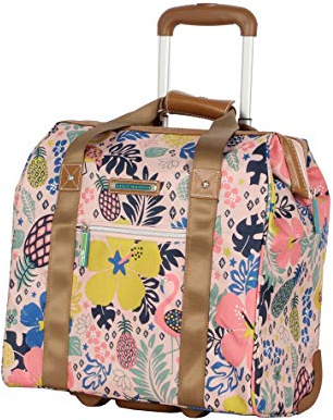 Lily Bloom, Designer Under The Seat Tote Kabinengepäck-Kollektion – 38,1 cm gemusterte Handgepäcktasche für Damen – Leichter Koffer mit 2 Rollen
