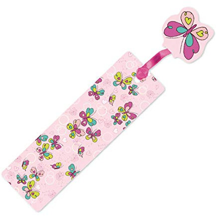 Neu 2019: Lesezeichen * Schmetterlinge * mit Kordel und Anhänger von Lutz Mauder | Geschenk Bücher Buch Kinder Lesen Mitgebsel Glitter