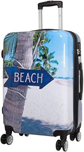 Bowatex Mittelgroßer Koffer mit Strand Motiv Beach Reisekoffer 67 cm - 70 Liter