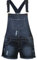 Womens Ladies Girls Dungarees Monika Jumpsuits Stretch Denim Jeans Short Dress Dark Blue UK 10