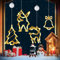 FPEAOB Weihnachtsbeleuchtung Fenster Weihnachtsdeko Innen, 4 Stück Fensterdeko LED Weihnachten Fenster Lichterkette Batteriebetriebene mit Saugnäpfe Warmweiß Fensterbeleuchtung für Weihnachten Deko