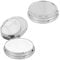 kwmobile 2x Edelstahl Pillendose mit 3 Fächern - 5,2 x 1,7cm - runde Tablettendose Box - Edelstahlpillendose - Dose in Silber