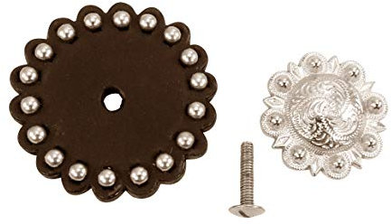 APPALERO Ersatz‑Concho Set Dunkelbraun – Western Conchos zum Anschrauben, inkl. Chicago‑Schrauben – passend für Kopfstücke Allan & Miles