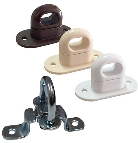 Fermo a Farfalla per Occhiello Ovale in PVC o Acciaio Zincato in diversi colori. Adatto per Telo in PVC Occhiellato. Fermo Cavallotto per Occhiello a Molla per Telo Impermeabile (PVC MARRONE)