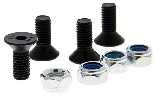 Gtapiece Vis de Lame + ecrou, Jeu de 4 Compatible Broyeur de végétaux ELECTROPOWER, ELEM, GREATLAND, Greenwood, Mac Allister, Matrix, TCK Garden, Zeppelin, Zipper