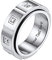 PROSTEEL Herren personalisiert Spinner Ring Edelstahl Größe 54 drehbarer Bandring mit Zirkonia eingelegt Verlobungsring Freundschaftsring Modeschmuck Accessoire für Männer Frauen