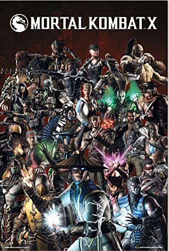 empireposter Mortal Kombat - Characters - Poster - Größe 61x91,5 cm + 1 Packung Powerstrips® - Inhalt 20 Stück