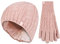 HEAT HOLDERS - Damen Mütze und Handschuh-Set für Winter | Extra Warm Beanie und Mütze mit Fleece Gefüttert (S-M, Dumky Pink)