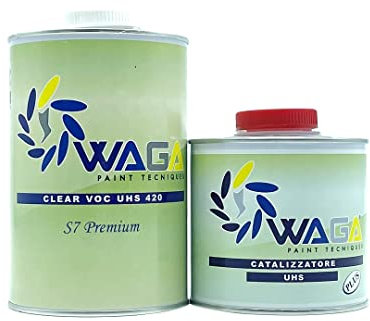 Trasparente Carrozzeria Extra Lucido LT.1 UHS S7 Premium con Catalizzatore 500ML Plus - Waga Paint Tecniques