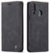 Ququcheng Schutzhülle für Samsung Galaxy A20S, Schutzhülle aus Leder, Flip Case mit Magnetverschluss, Schwarz