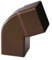 Curva quadra 67,30° in PVC marrone 80x80