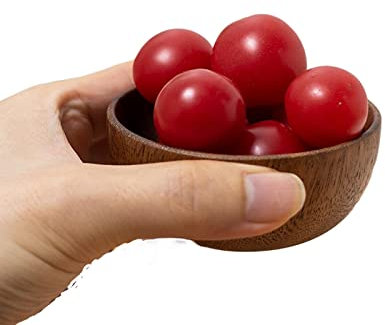 Cuenco para condimentos Cuenco pequeño de madera de grado alimenticio Cuenco multifunción para servir Cuenco para frutas Cuenco para especias Cuenco para sumergir Vajilla para cocina Picnic 3.1x1.4in/