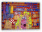 Leinwanddruck, gerahmt, Friedensreich Hundertwasser, berühmte Gemälde, 978, Reproduktion, Kunstdruck auf Leinwand, für Wohnkultur, Holzrahmen, 40 x 60 cm, gerahmt