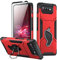 Fanbiya Hülle für ROG Phone 6 ROG Phone 6 Pro hülle, mit Ständer Armor Militär Stoßfeste Schutzhülle, Rot