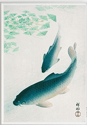 JOPRICO Koi (1926) by Ohara Koson - Japan Poster - Asia Dekoration - Vintage Japan Kunstdruck Größe 21x30cm (A4)