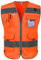Graunton Warnweste für Männer Frauen 9 Taschen Reflektorweste, Sicherheitsweste für mit reflektierenden Streifen, Warnwesten für Gebäude, Gartenarbeit, Laufend,(DE-Orange,X-Large).