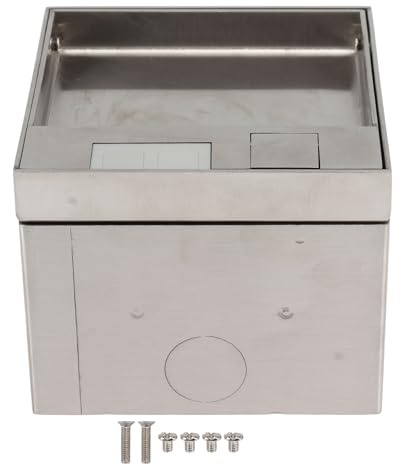 Scatola di Derivazione da Incasso a Pavimento, Presa di Corrente da Incasso a Pavimento UE Impermeabile 10A 2 Fori 16A 3 Fori Scatola di Prese Elettriche da Incasso Nascoste per