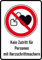 Daged Kein Zutritt für Personen mit Herzschrittmachern Aufkleber 23x16 cm Hinweiszeichen DIN EN ISO 7010 -P007 Sticker T-182