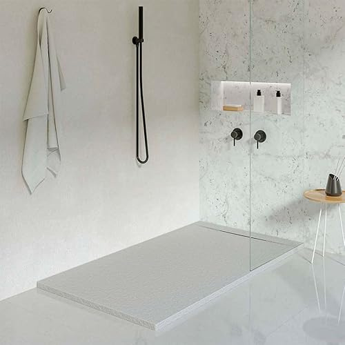 KOES - Piatto Doccia in Resina Serie LIENA – 90x200 – Blu nebbioso RAL 7035